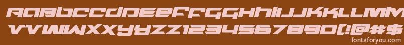 northstarboldital Font – Pink Fonts on Brown Background