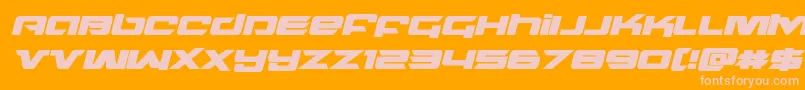 northstarboldital Font – Pink Fonts on Orange Background