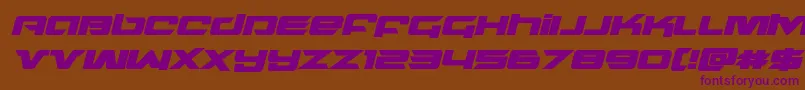 northstarboldital Font – Purple Fonts on Brown Background