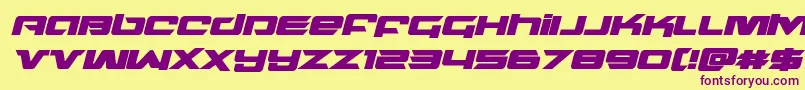 northstarboldital Font – Purple Fonts on Yellow Background