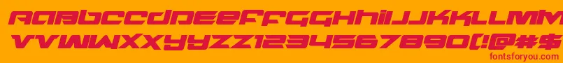フォントnorthstarboldital – オレンジの背景に赤い文字