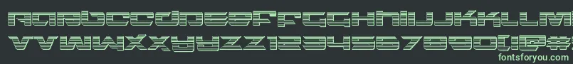 フォントnorthstarchrome – 黒い背景に緑の文字