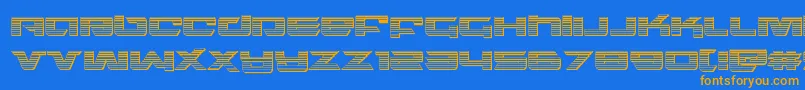 northstarchrome Font – Orange Fonts on Blue Background