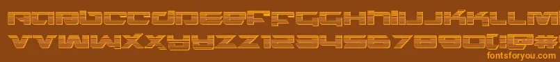 northstarchrome Font – Orange Fonts on Brown Background