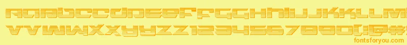 northstarchrome Font – Orange Fonts on Yellow Background