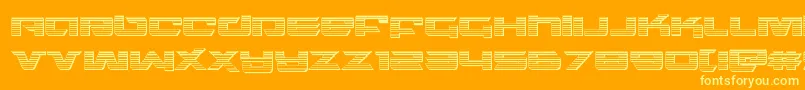 northstarchrome Font – Yellow Fonts on Orange Background