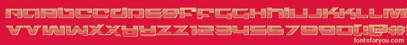 northstarchrome Font – Yellow Fonts on Red Background