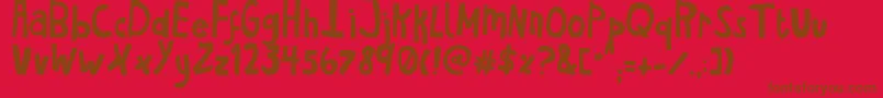 Haventsleptintwodaysshadow Font – Brown Fonts on Red Background