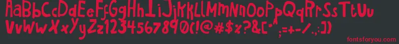 Haventsleptintwodaysshadow Font – Red Fonts on Black Background