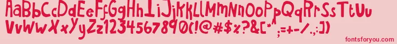 Haventsleptintwodaysshadow Font – Red Fonts on Pink Background