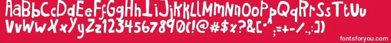 Haventsleptintwodaysshadow Font – White Fonts on Red Background