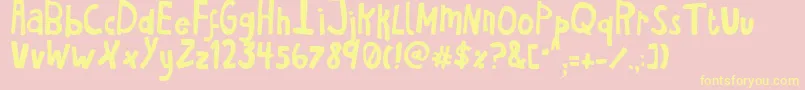 Haventsleptintwodaysshadow Font – Yellow Fonts on Pink Background