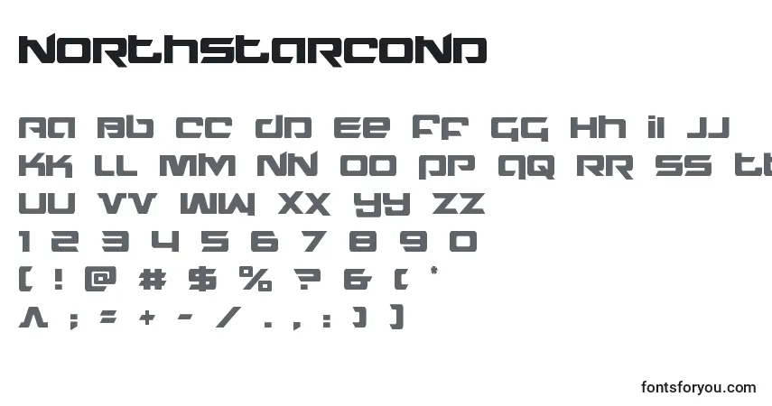 A fonte Northstarcond (135740) – alfabeto, números, caracteres especiais