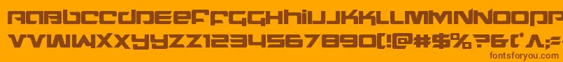 northstarcond Font – Brown Fonts on Orange Background
