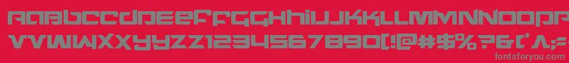 northstarcond Font – Gray Fonts on Red Background