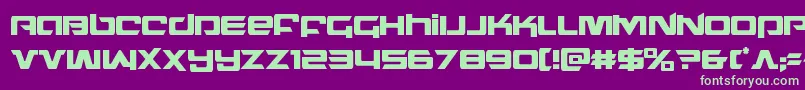 northstarcond Font – Green Fonts on Purple Background