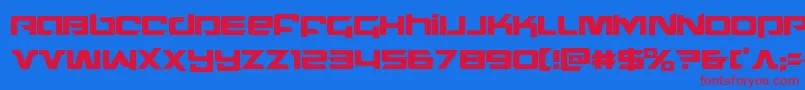northstarcond Font – Red Fonts on Blue Background