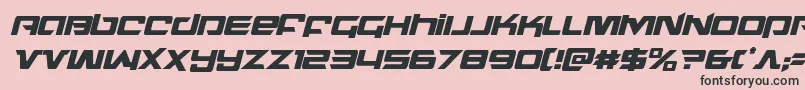 フォントnorthstarcondital – ピンクの背景に黒い文字