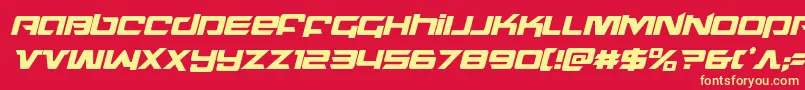 フォントnorthstarcondital – 黄色の文字、赤い背景