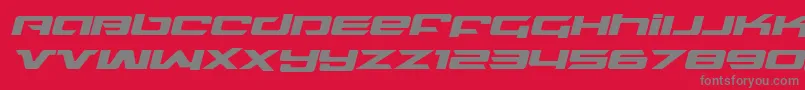 northstarexpandital Font – Gray Fonts on Red Background