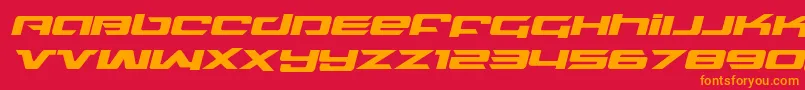 northstarexpandital Font – Orange Fonts on Red Background