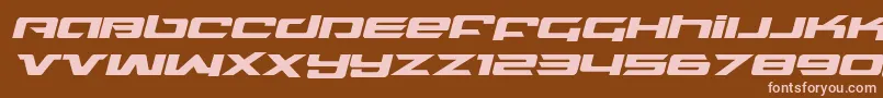 northstarexpandital Font – Pink Fonts on Brown Background