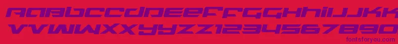 northstarexpandital Font – Purple Fonts on Red Background
