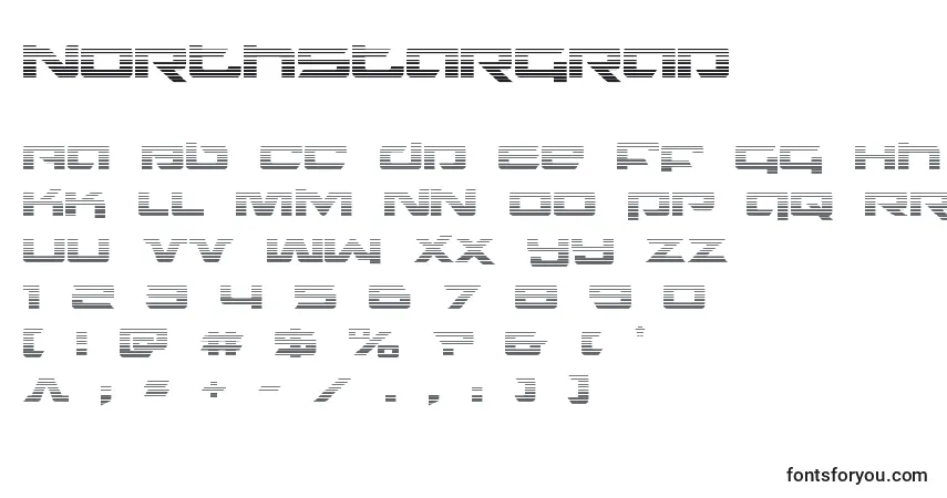 Schriftart Northstargrad (135744) – Alphabet, Zahlen, spezielle Symbole