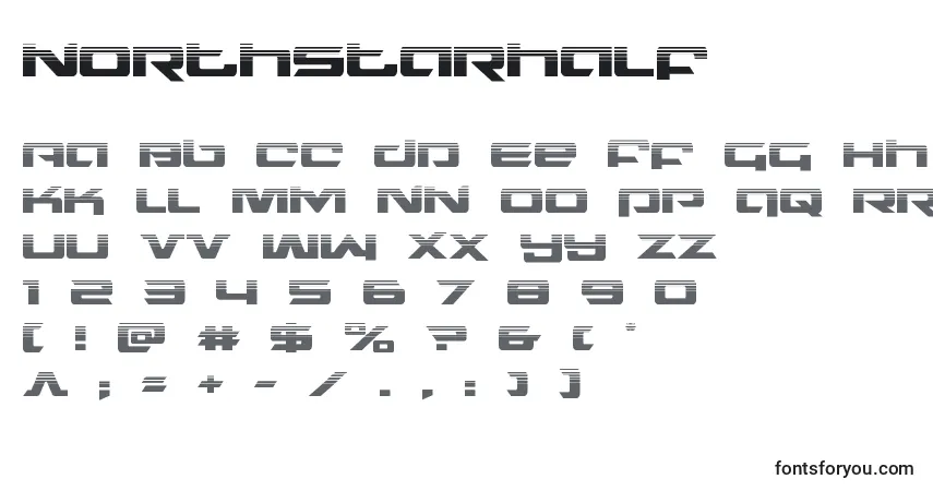 Czcionka Northstarhalf (135746) – alfabet, cyfry, specjalne znaki