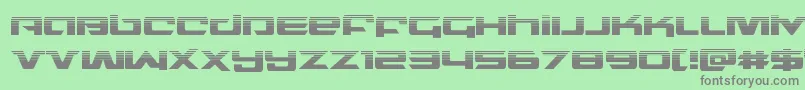 northstarhalf Font – Gray Fonts on Green Background