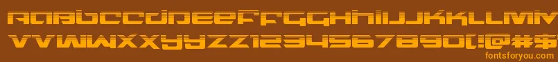 northstarhalf Font – Orange Fonts on Brown Background