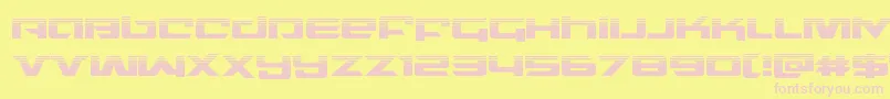 northstarhalf Font – Pink Fonts on Yellow Background