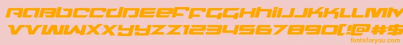 Шрифт northstarital – оранжевые шрифты на розовом фоне