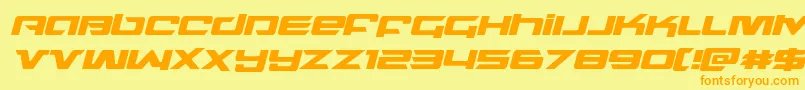 northstarital Font – Orange Fonts on Yellow Background