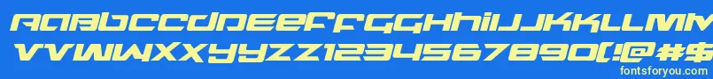 northstarital Font – Yellow Fonts on Blue Background