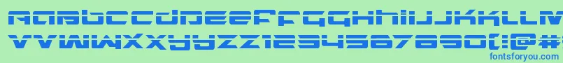 Шрифт northstarlaser – синие шрифты на зелёном фоне