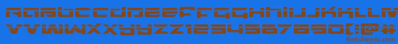 northstarlaser Font – Brown Fonts on Blue Background