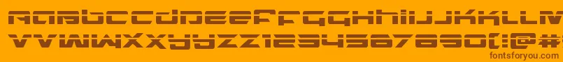 フォントnorthstarlaser – オレンジの背景に茶色のフォント