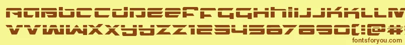 Czcionka northstarlaser – brązowe czcionki na żółtym tle