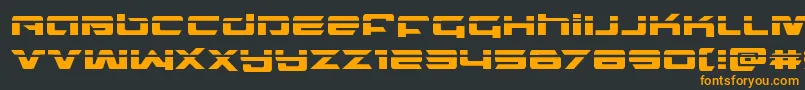 northstarlaser-Schriftart – Orangefarbene Schriften auf schwarzem Hintergrund
