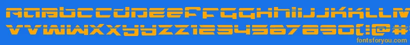 northstarlaser Font – Orange Fonts on Blue Background
