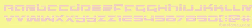 northstarlaser Font – Pink Fonts on Yellow Background
