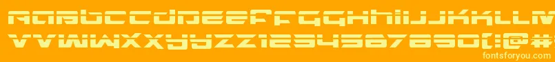 northstarlaser Font – Yellow Fonts on Orange Background