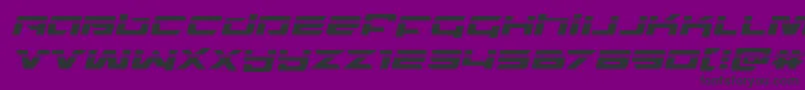 northstarlaserital Font – Black Fonts on Purple Background