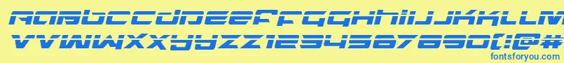 northstarlaserital Font – Blue Fonts on Yellow Background
