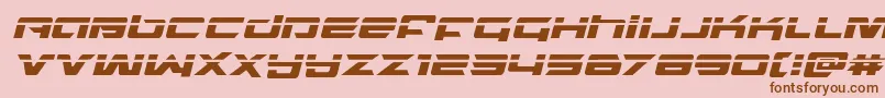 northstarlaserital-Schriftart – Braune Schriften auf rosa Hintergrund