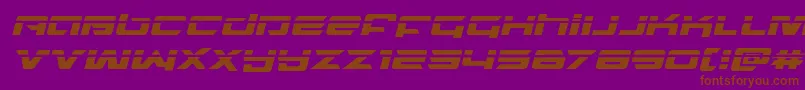 Więcej informacji o czcionce northstarlaserital Czcionka northstarlaserital – brązowe czcionki na fioletowym tle