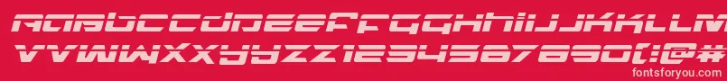 northstarlaserital Font – Pink Fonts on Red Background