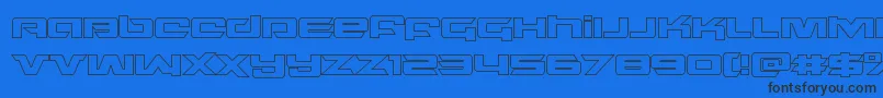 northstarout Font – Black Fonts on Blue Background