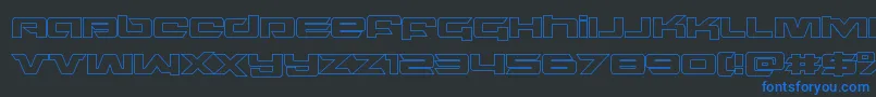 northstarout Font – Blue Fonts on Black Background